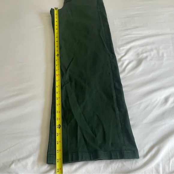 Favorite Daughter "The Mischa" Belize Green Shiny Coated Sheen Wide Leg Pant - Picture 17 of 17